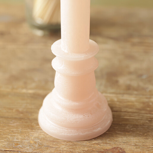 Close Up of Pink Candlestick Candle