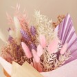 Close Up of Pink and Purple Dried Flower Bouquet