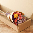 Rainbow Brights Dried Flower Posy Letterbox Gift with Amethyst in Box