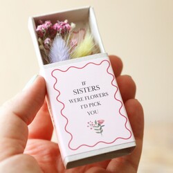 Sister Tiny Matchbox Dried Flower Posy