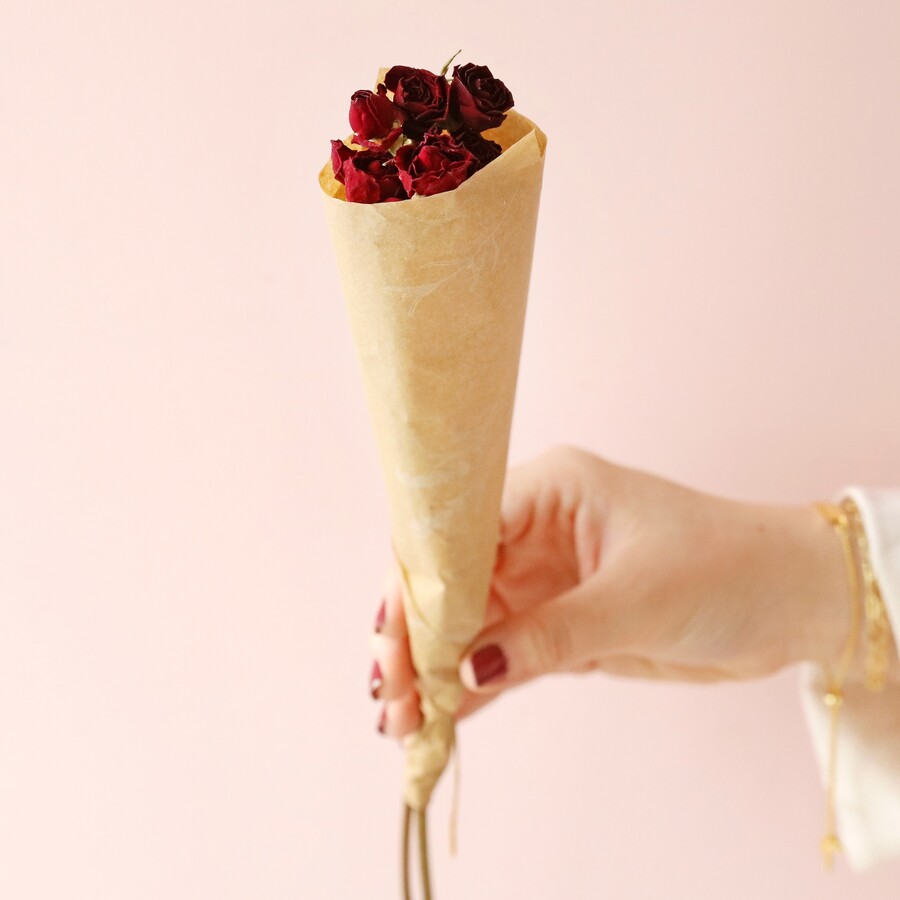 Small Dried Red Rose Posy | Dried Flowers | Lisa Angel