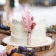 Blush Pink Dried Flower Cake Topper