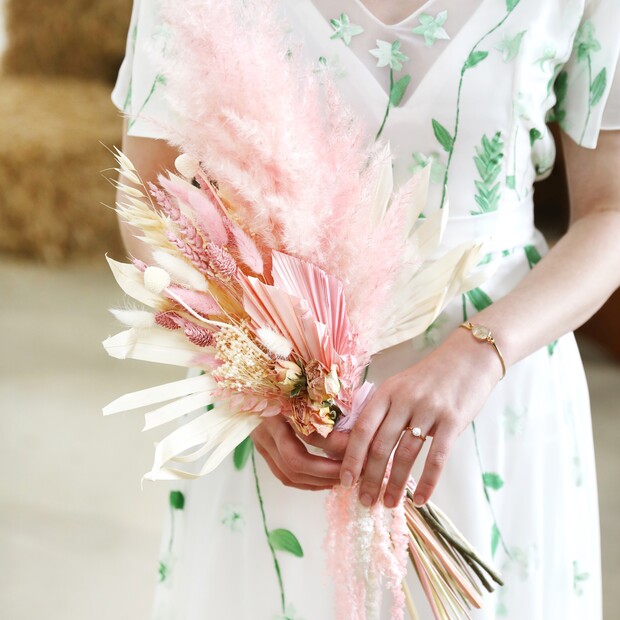 Blush Pink Dried Flower Wedding Bouquet Blush Pink Dried Flower Wedding Bouquet