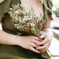 Lavender and Gypsophila Dried Flower Wedding Posy