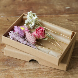 Set of 4 Pastel Dried Flower Hair Clips