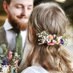 Summer Meadow Dried Flower Hair Comb