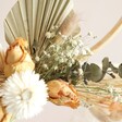 Close Up of Wooden Quote Dried Flower Wreath