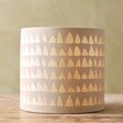 Gold Triangle Print Planter on Wooden Surface