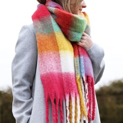 Multicoloured Brights Winter Scarf