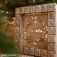 Lisa Angel Personalised Wooden Wreath Advent Calendar Light Box