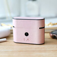 Back of Vegan Leather AirPods PRO Case in Pink