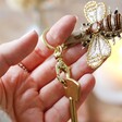 Keys with Bronze Beaded Bee Keyring