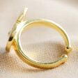 Gold Heart Eye Ring