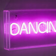 Close Up of Dancing Queen Neon LED Wall Light in Pink