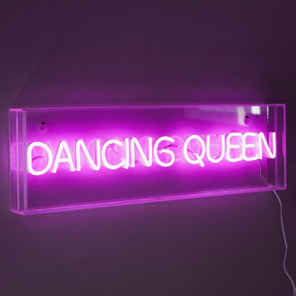 Dancing Queen Neon LED Wall Light in Pink