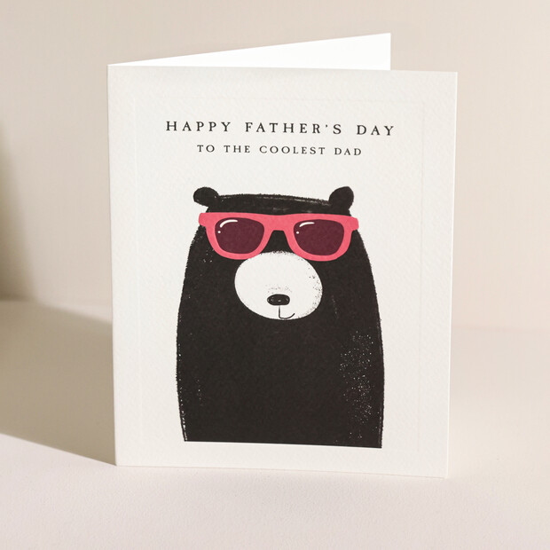 Coolest Dad Bear Father's Day Card Coolest Dad Bear Father's Day Card