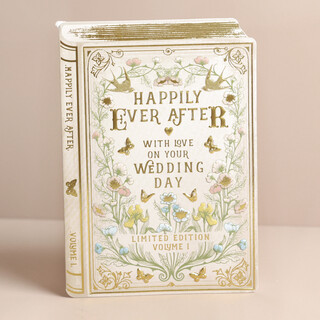 The Art File Vintage Novel Happily Ever After Wedding Card