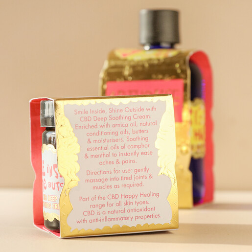 Back of ARTHOUSE Unlimited CBD Smile Inside Soothing Cream Packaging