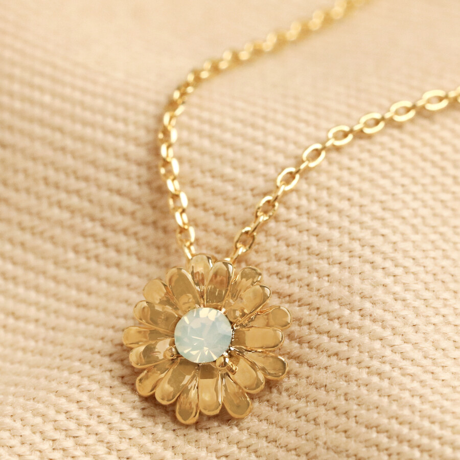 Delicate Tiny Daisy Gold Pendant Necklace | Designed in the UK | 18K G –  The Bullish Store