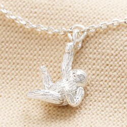 Hanging Sloth Bracelet in Silver