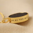 Celestial Semi-Precious Stone Pendant Necklace in Gold with 'Love by the Moon' Wording