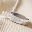 Celestial Semi-Precious Stone Pendant Necklace in Silver with 'Love By The Moon' Wording