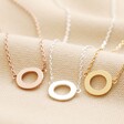 Eternity Ring Pendant Necklace in Rose Gold with silver and gold versions