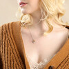 Mixed Metal Double Star Necklace on Model