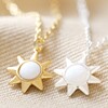Opal Sun Pendant Necklace in Gold with Silver Version