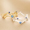 Adjustable Blue Crystal Constellation Ring in Gold with Silver Version
