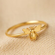 Bumblebee Ring From Set of 2 Daisy and Bee Stacking Rings in Gold