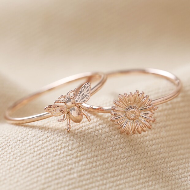 Stackable rose gold hot sale diamond rings