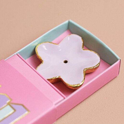 Close up of incense holder from Bombay Duck Peace Incense Stick and Holder Set