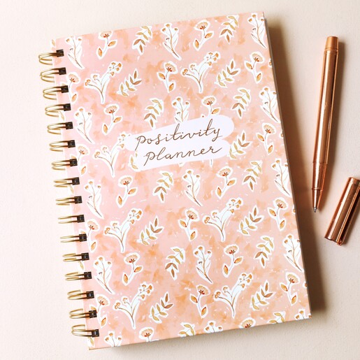 Pink Floral Positivity Planner | Lisa Angel