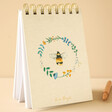 Back Cover of Small Bee Notebook Standing with Neutral Background