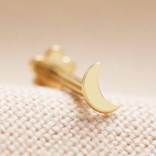 Gold-Plated Small Man in Moon Earrings | Alex Streeter