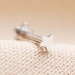 Tish Lyon Solid White Gold Star Helix Earring