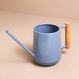 Burgon & Ball Heritage Blue Watering Can on Plain Surface