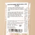 Close Up of Back of Cocoba Easter Bunny Hot Chocolate Spoon Packaging Showing Ingredients