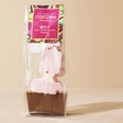 Cocoba Easter Bunny Hot Chocolate Spoon in Packaging on Natural Coloured Background