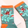 Close Up of Personalisation onPersonalised House of Disaster Secret Garden Fox Socks
