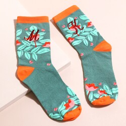 Personalised House of Disaster Secret Garden Fox Socks