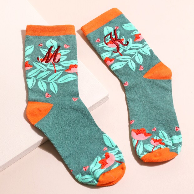 Personalised House of Disaster Secret Garden Fox Socks Personalised House of Disaster Secret Garden Fox Socks