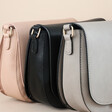 All Three Personalised Vegan Leather Crossbody Bags in a Row