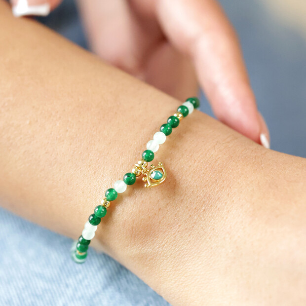 Estella Bartlett Evil Eye Beaded Bracelet In Gold