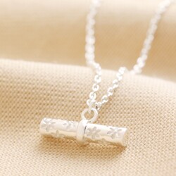 Estella Bartlett Flower T-Bar Necklace in Silver