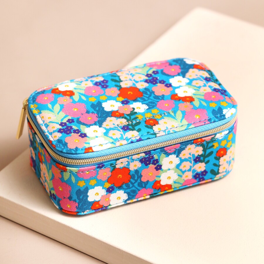 Mini Floral Jewellery Case Blue Estella Bartlett Lisa Angel