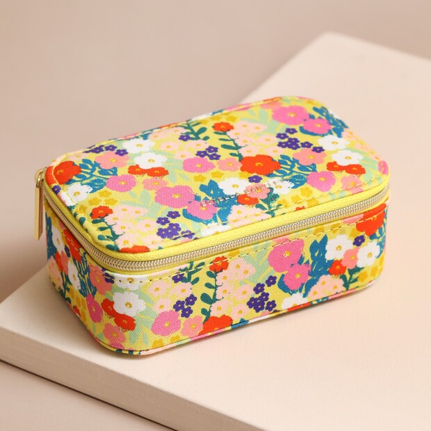 Estella Bartlett Mini Floral Jewellery Box in Yellow