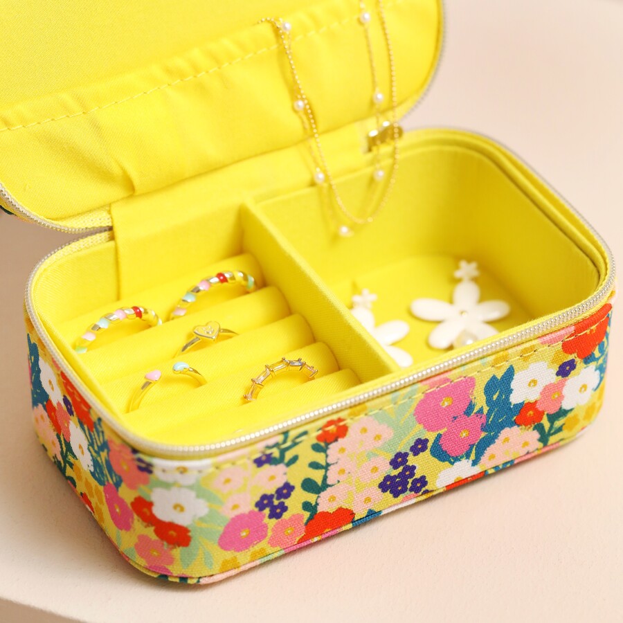 Mini Floral Jewellery Case Yellow Estella Bartlett Lisa Angel