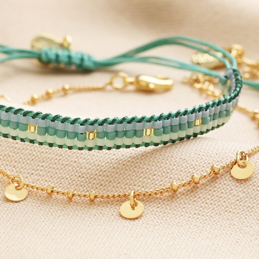 Set of 2 Blue and Gold Bracelets | Estella Bartlett | Lisa Angel